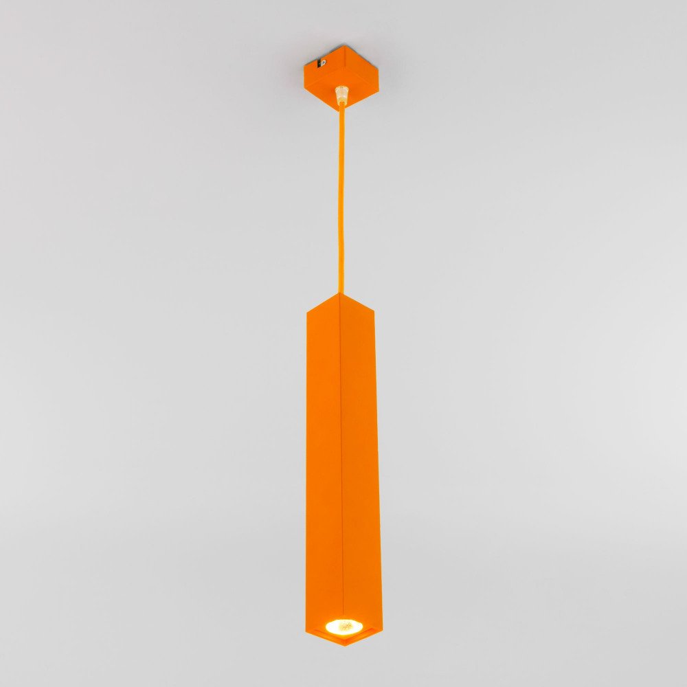 Подвесной светодиодный светильник Eurosvet Cant 50154/1 LED оранжевый. 