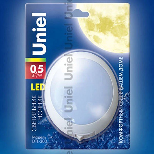 Настенный светодиодный светильник (02742) Uniel DTL-303-Круг/White/3Led/0,5W. 