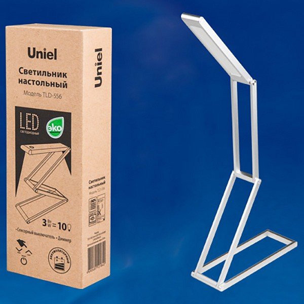 Настольная лампа (UL-00003649) Uniel TLD-556 Silver/LED/105Lm/6500K. 