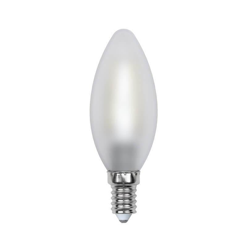 Лампа светодиодная Uniel (UL-00000305) E14 6W 3000K матовая LED-C35-6W/WW/E14/FR PLS02WH. 