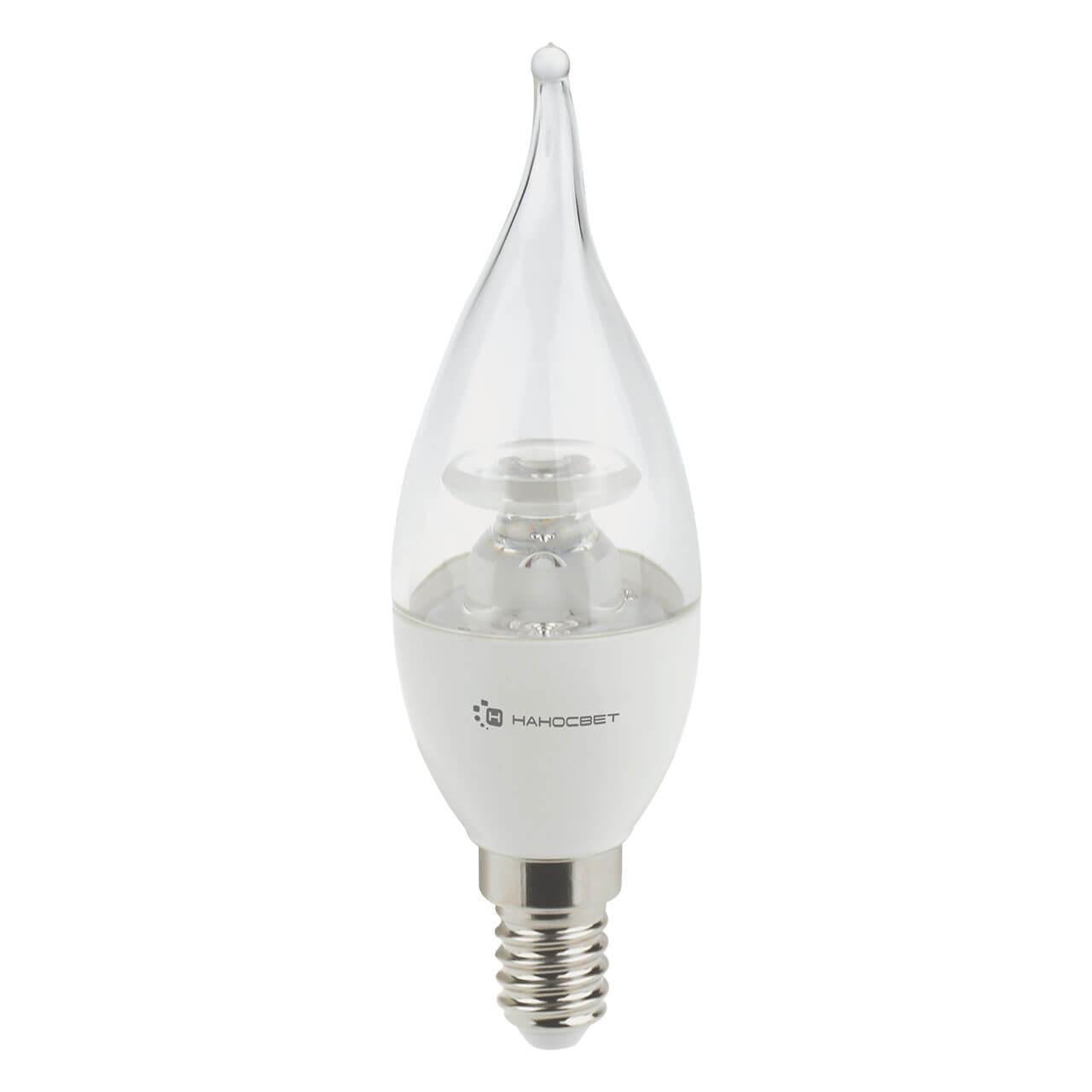 Лампа светодиодная Наносвет E14 6,5W 4000K прозрачная LC-CDTCL-6.5/E14/840 L219. 