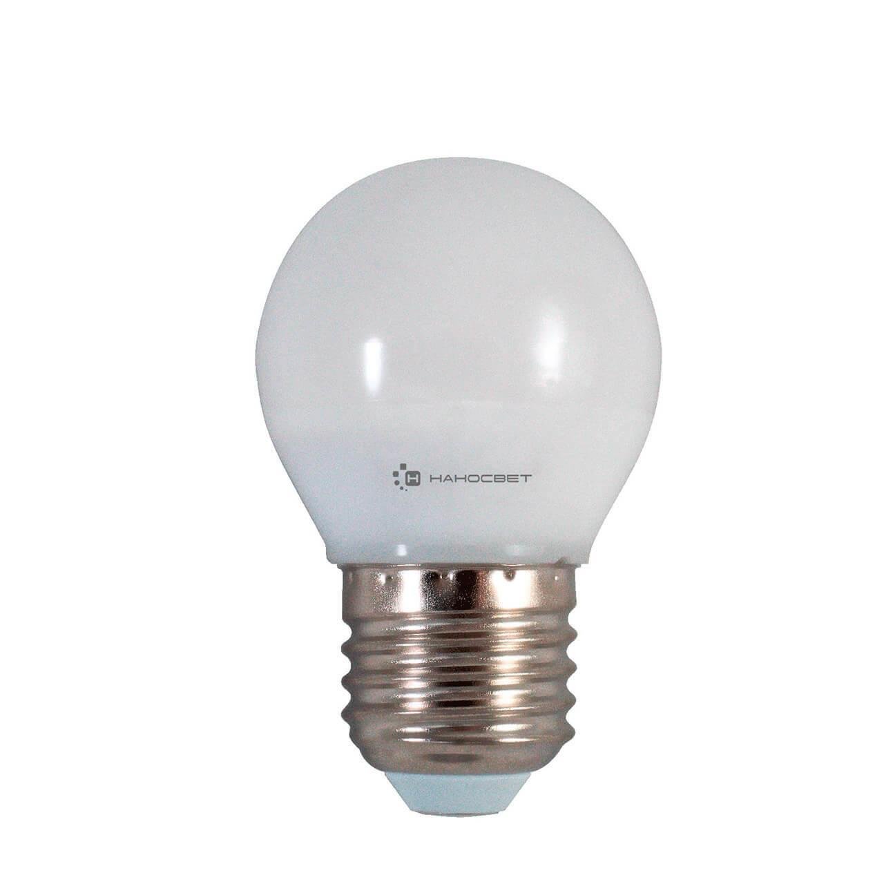Лампа светодиодная Наносвет E27 6,5W 4000K матовая LE-P45-6.5/E27/840 L133. 