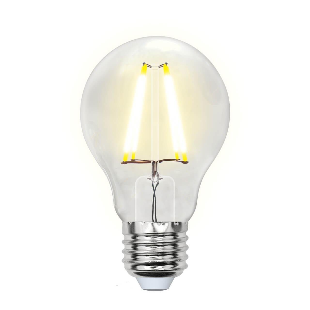 Лампа светодиодная Uniel (UL-00001372) E27 8W 4000K прозрачная LED-A60-8W/NW/E27/CL PLS02WH. 