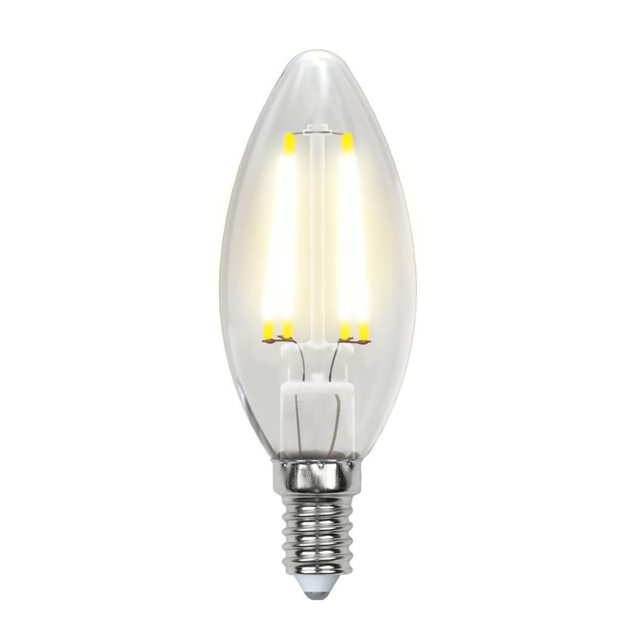 Лампа светодиодная Uniel (UL-00001373) E14 6W 4000K прозрачная LED-C35-6W/NW/E14/CL PLS02WH. 