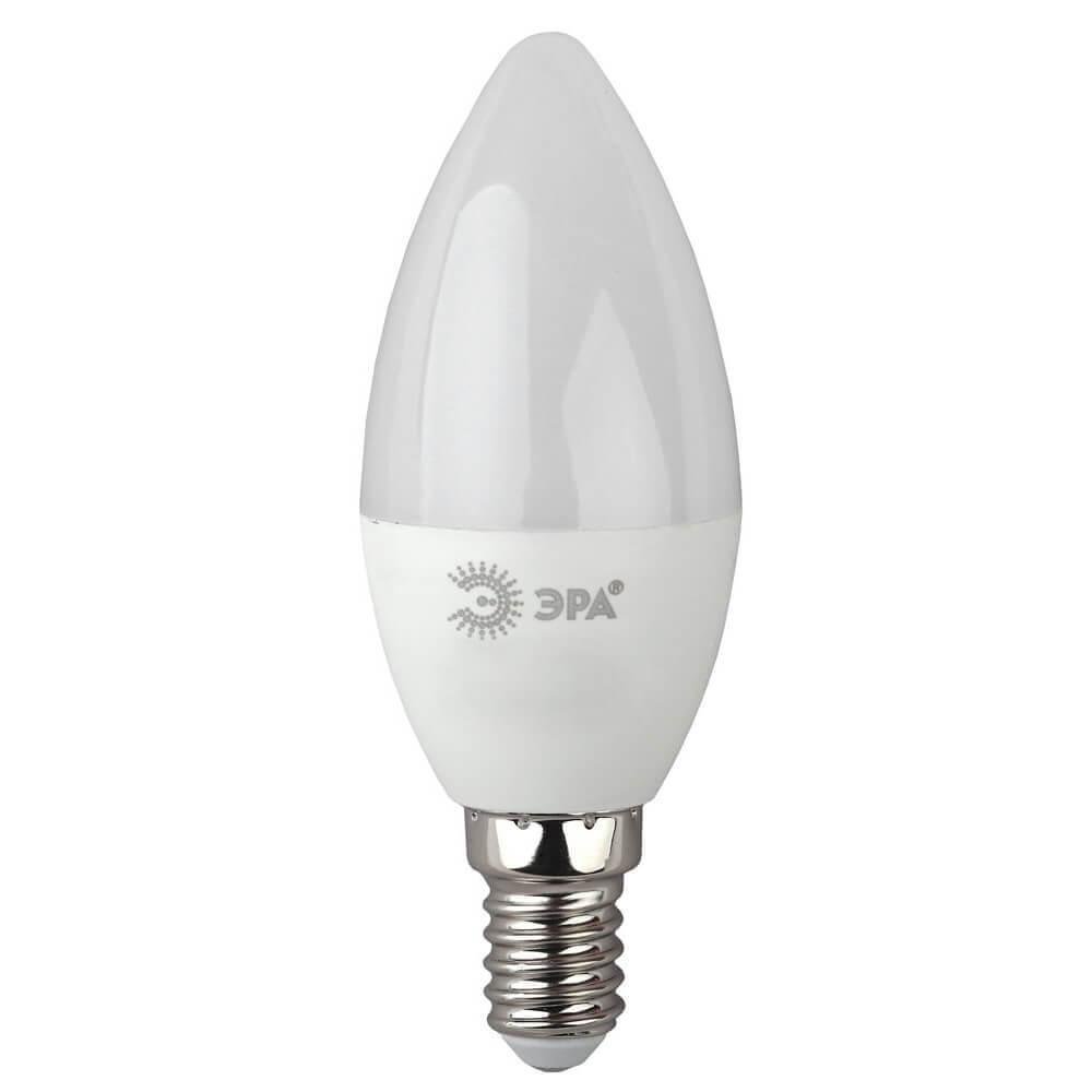 Лампа светодиодная ЭРА E14 10W 2700K матовая ECO LED B35-10W-827-E14. 