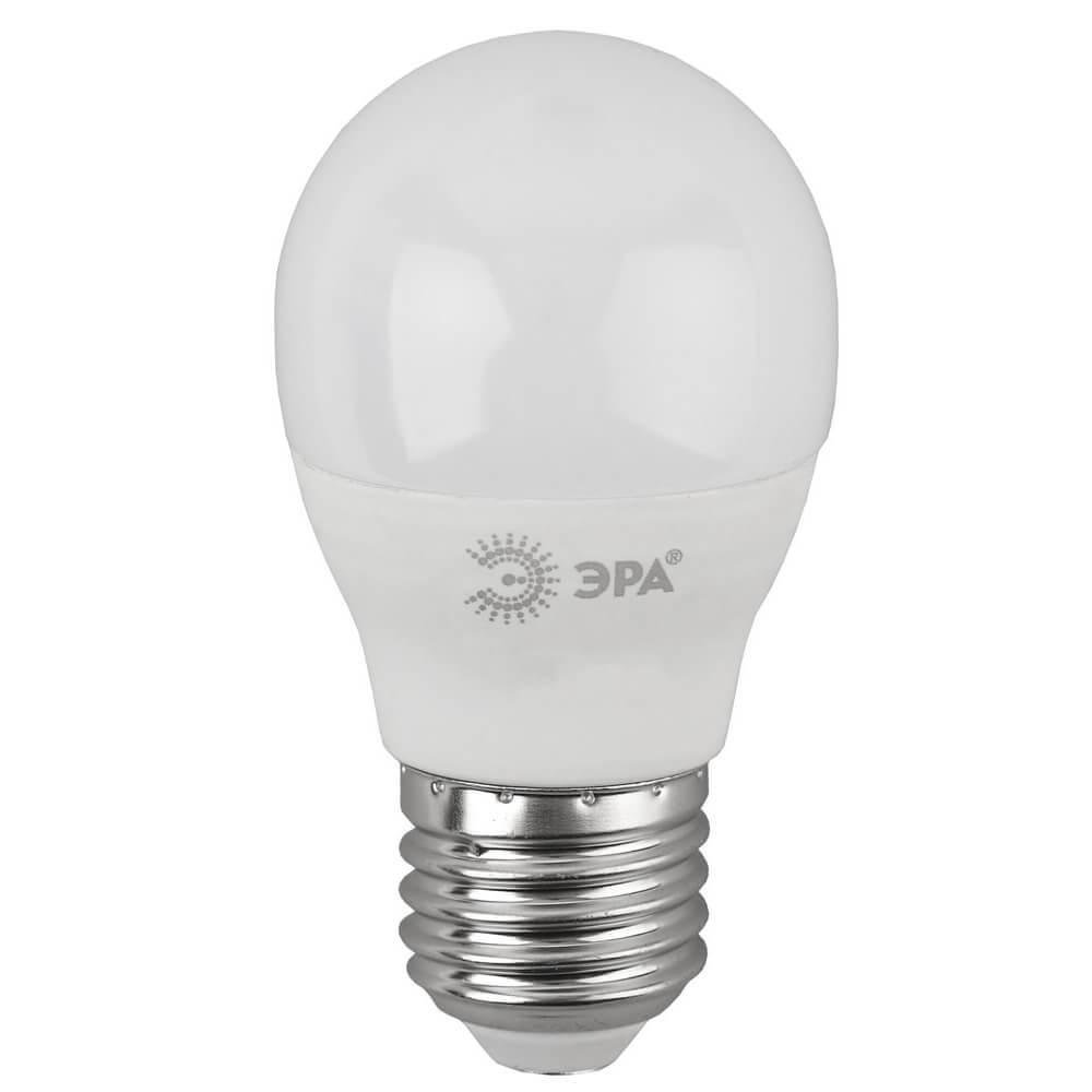 Лампа светодиодная ЭРА E27 11W 2700K матовая LED P45-11W-827-E27. 