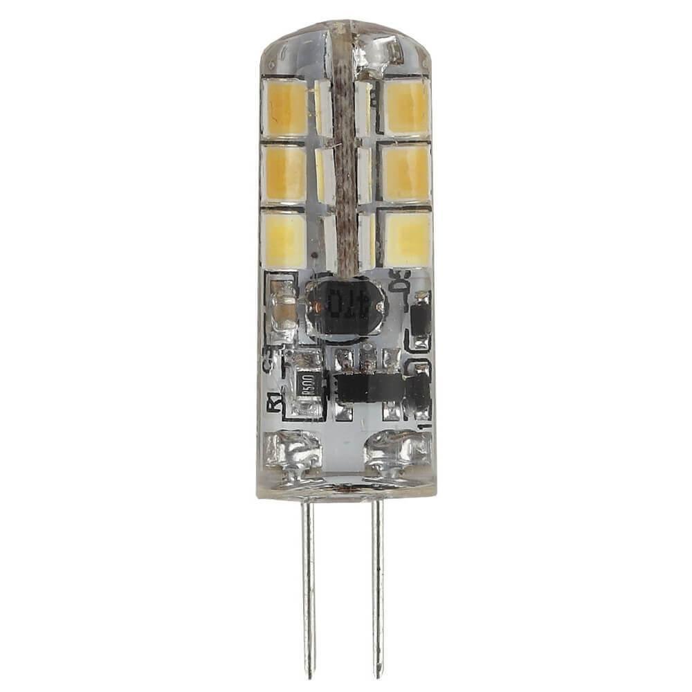 Лампа светодиодная ЭРА G4 1,5W 4000K прозрачная LED JC-1,5W-12V-840-G4. 