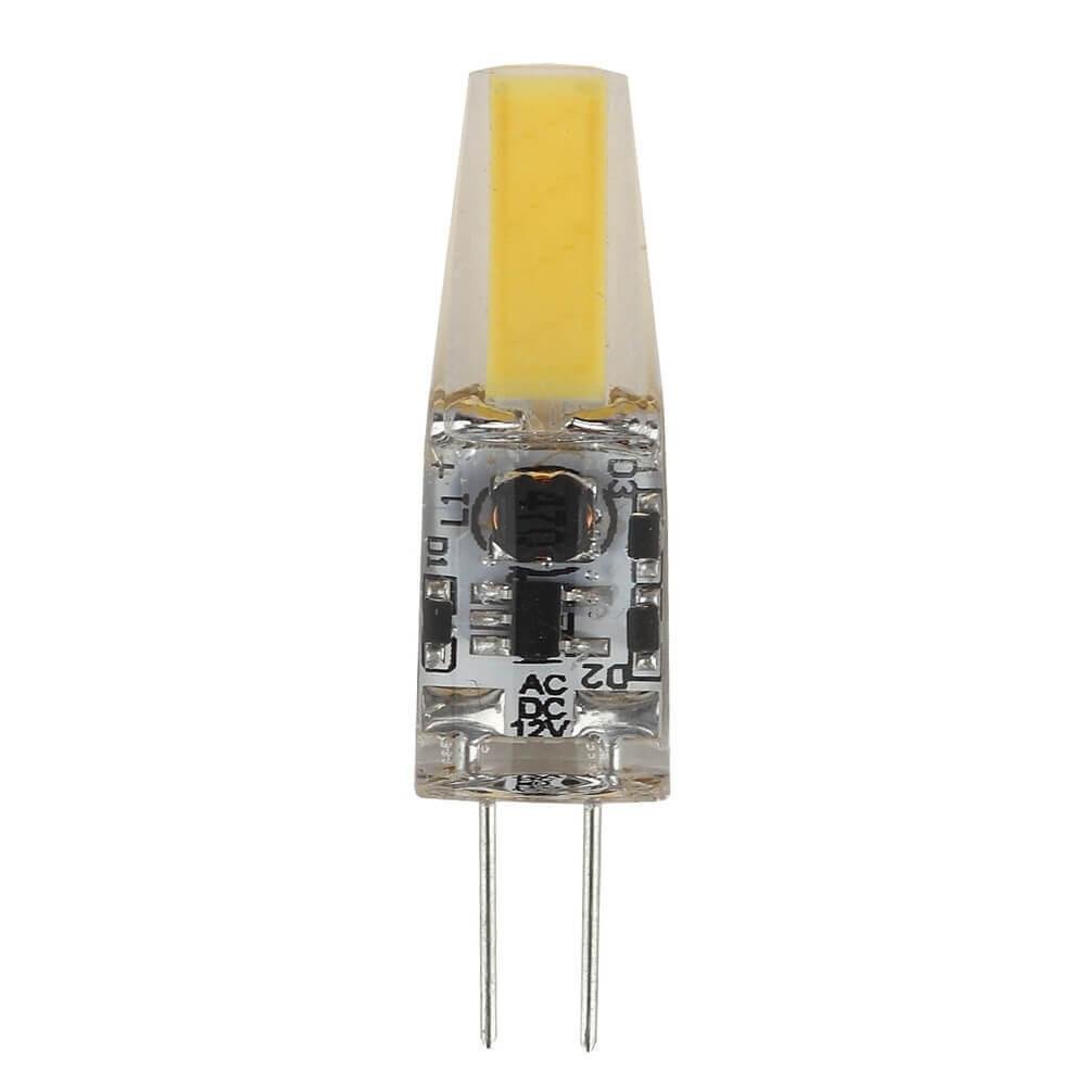 Лампа светодиодная ЭРА G4 1,5W 4000K прозрачная LED JC-1,5W-12V-COB-840-G4. 