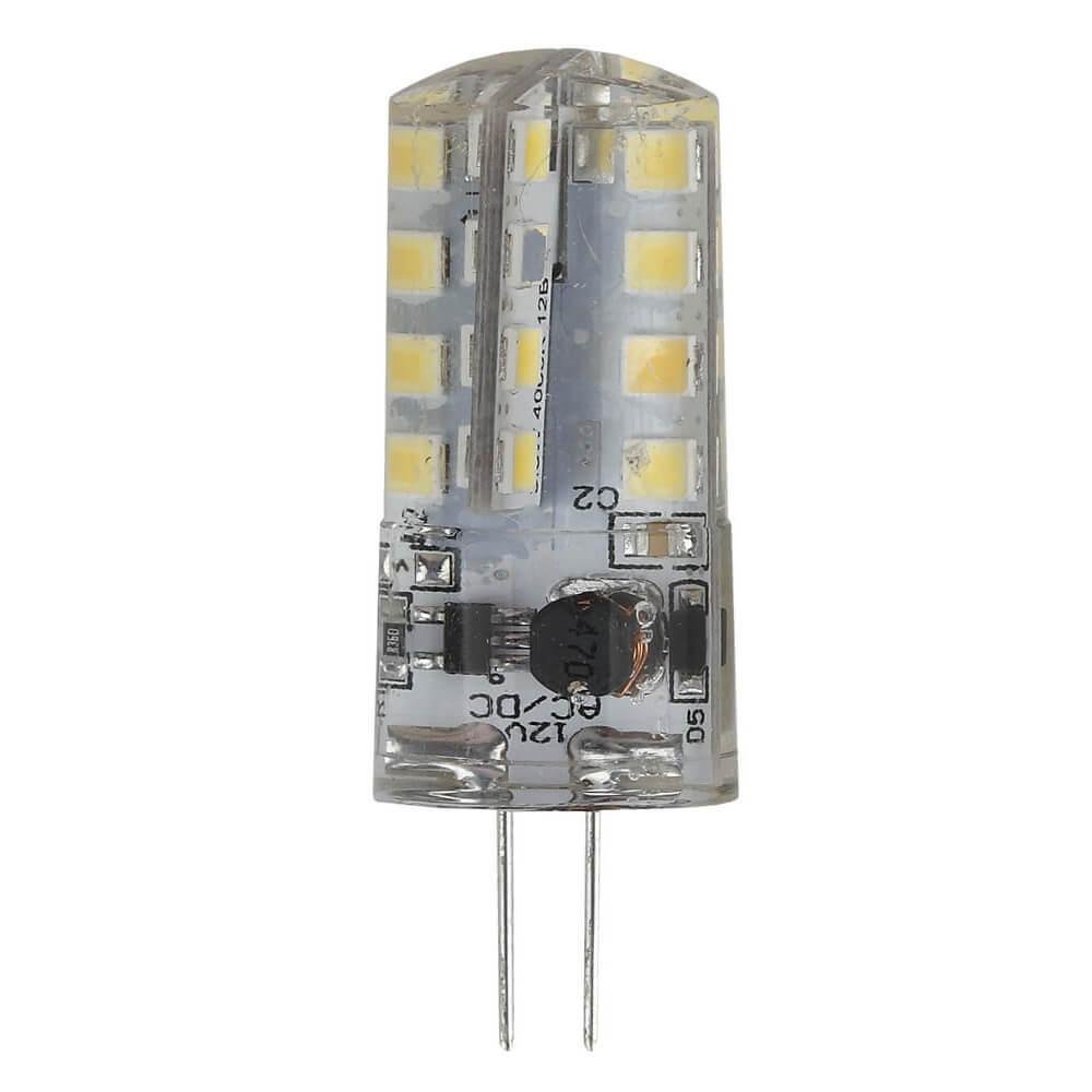 Лампа светодиодная ЭРА G4 3W 2700K прозрачная LED JC-3W-12V-827-G4. 