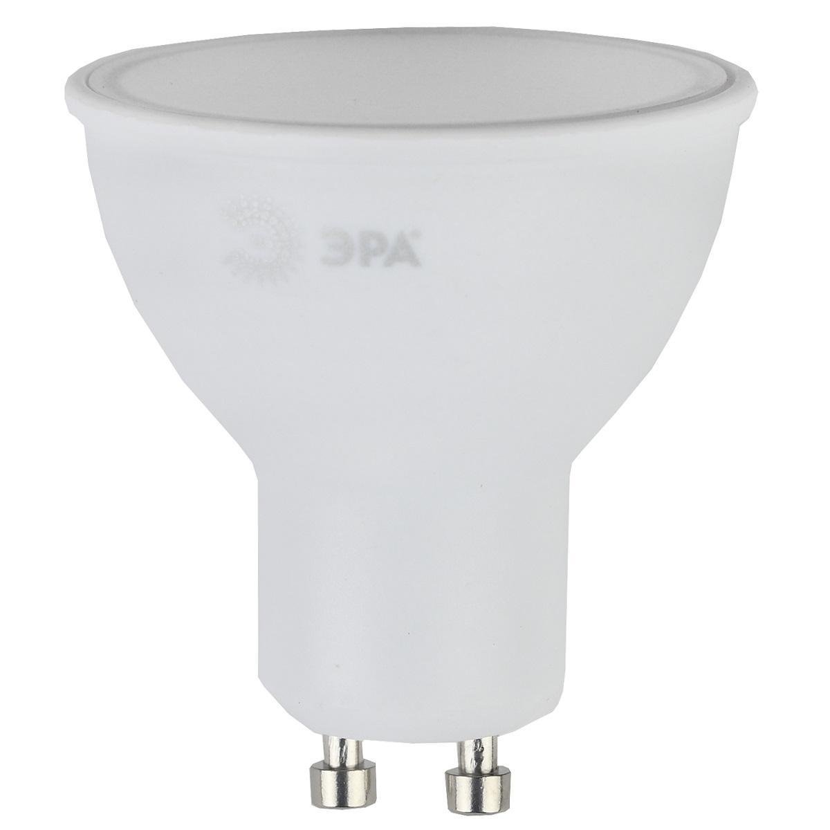 Лампа светодиодная ЭРА GU10 10W 2700K матовая LED MR16-10W-827-GU10. 