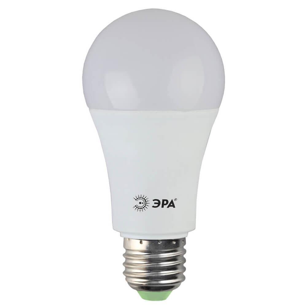 Лампа светодиодная ЭРА E27 15W 4000K матовая LED A60-15W-840-E27. 