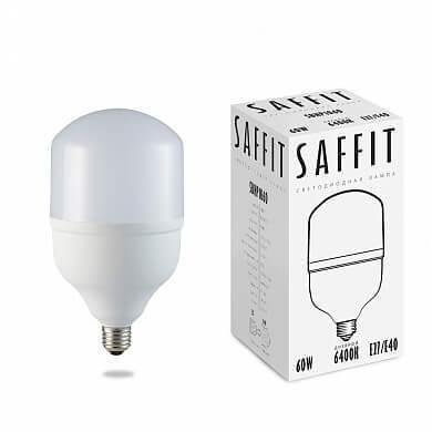 Лампа светодиодная Saffit E27-E40 60W 6400K Цилиндр Матовая SBHP1060 55097. 