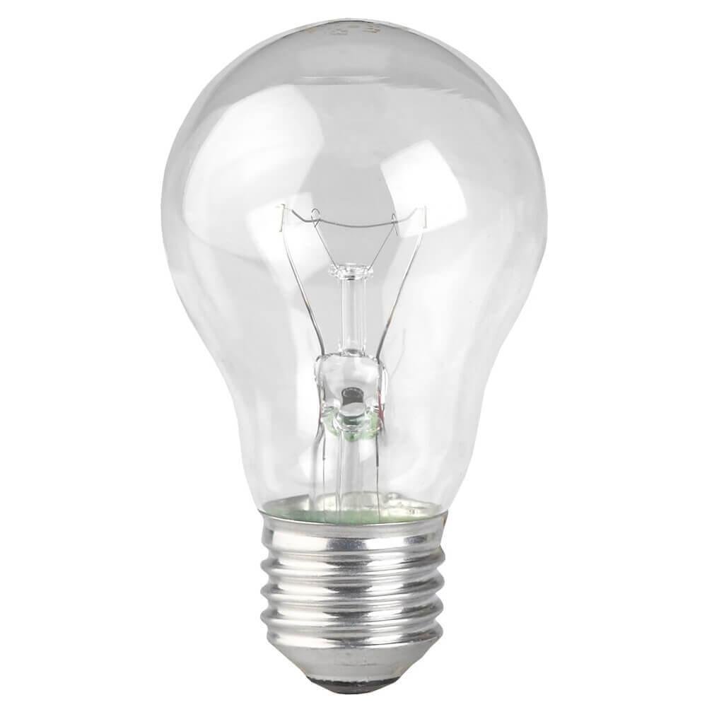 Лампа накаливания ЭРА E27 40W 2700K прозрачная ЛОН А55/А50-40-230-E27-CL. 
