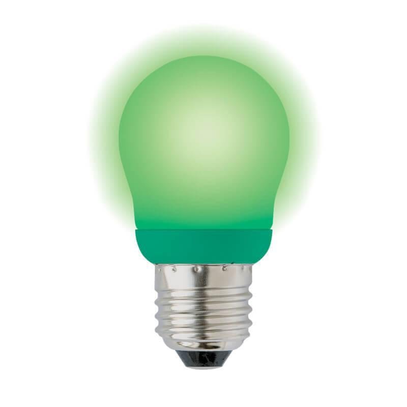 Лампа энергосберегающая (03039) E27 9W Green зеленый ESL-G45-9/GREEN/E27. 