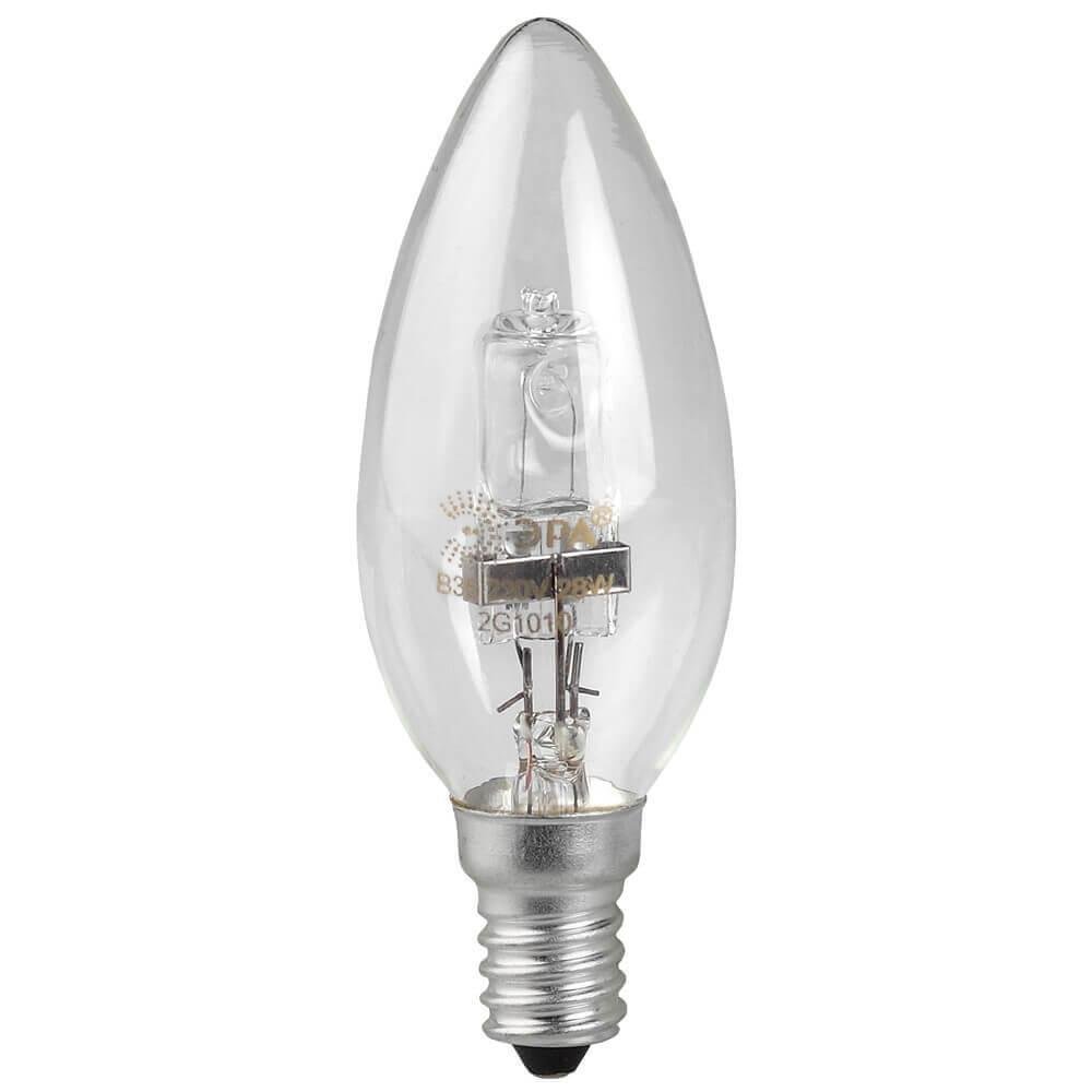 Лампа галогенная ЭРА E14 28W 2700K прозрачная HAL-B35-28W-230V-E14-CL. 