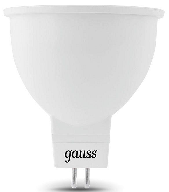 Лампа светодиодная Gauss диммируемая GU5.3 5W 3000K матовая 101505105-D. 