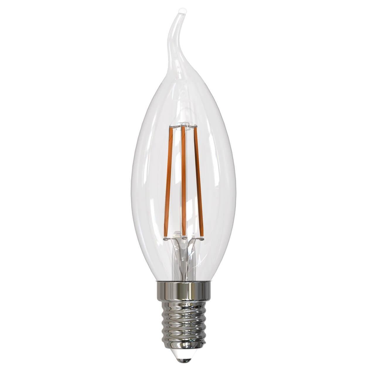 Лампа светодиодная Uniel диммируемая (UL-00005189) E14 9W 3000K прозрачная LED-CW35-9W/3000K/E14/CL/DIM GLA01TR. 