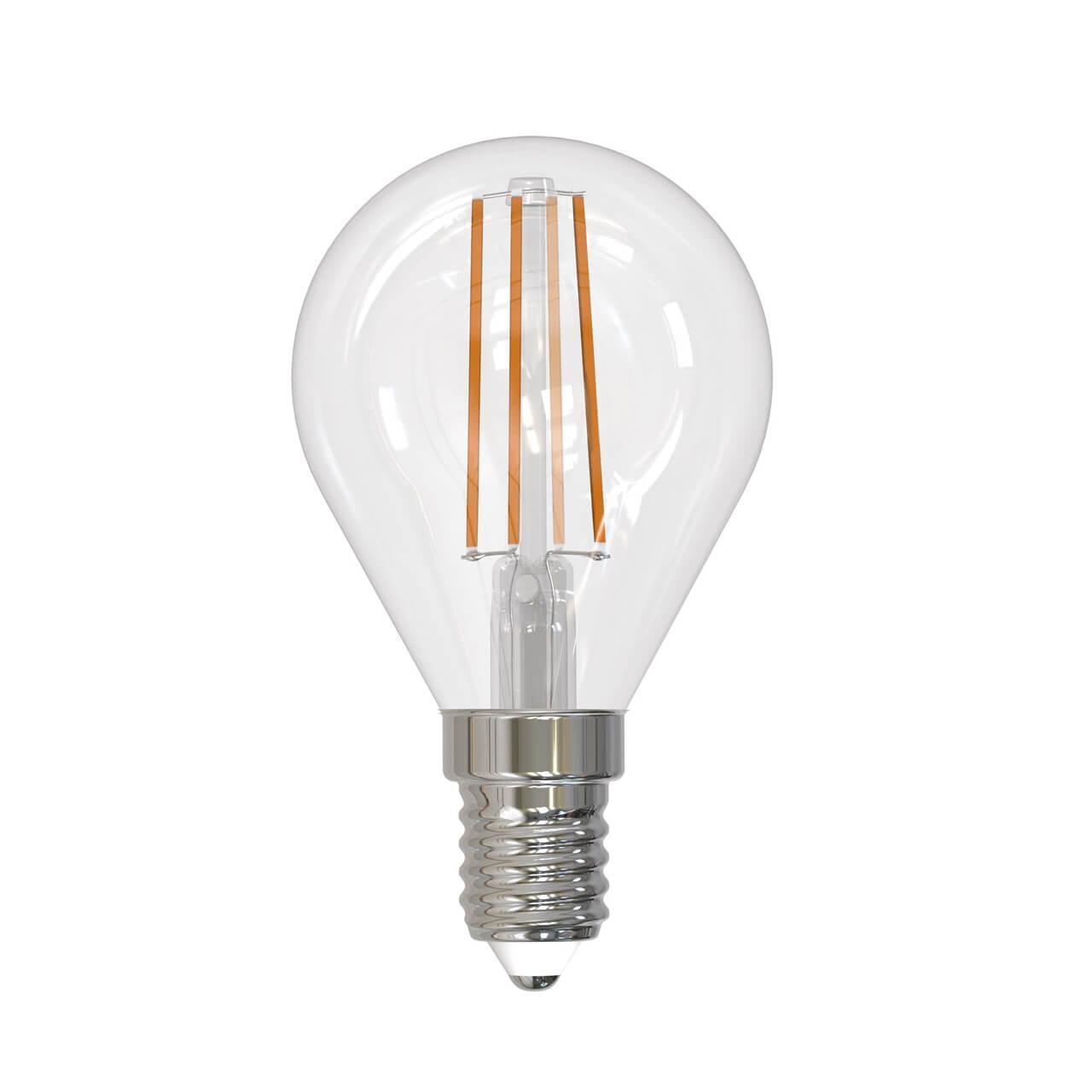 Лампа светодиодная Uniel диммируемая (UL-00005191) E14 9W 3000K прозрачная LED-G45-9W/3000K/E14/CL/DIM GLA01TR. 