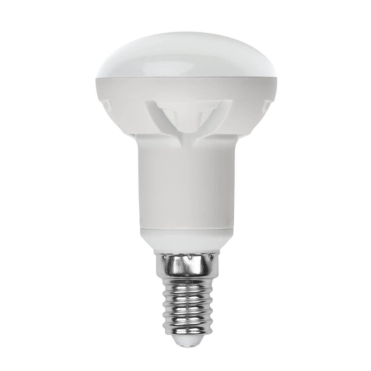 Лампа светодиодная Uniel диммируемая (UL-00004710) E14 7W 3000K матовая LED-R50 7W/3000K/E14/FR/DIM PLP01WH. 