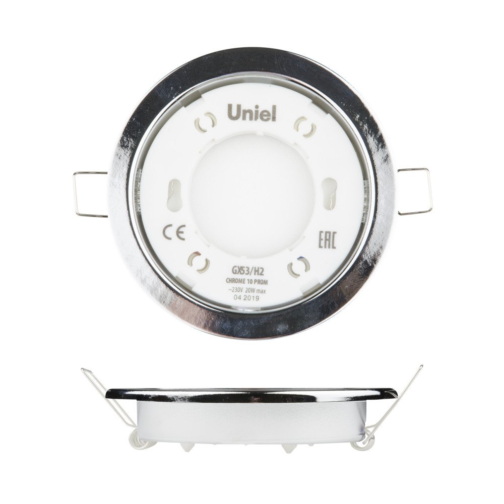 Встраиваемый светильник (UL-00005052) Uniel GX53/H2 Chrome 10 Prom. 