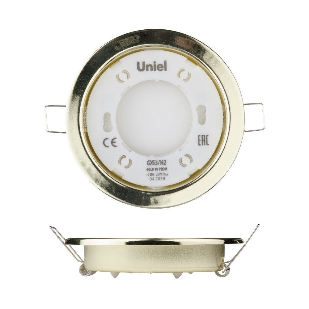 Встраиваемый светильник (UL-00005053) Uniel GX53/H2 Gold 10 Prom. 