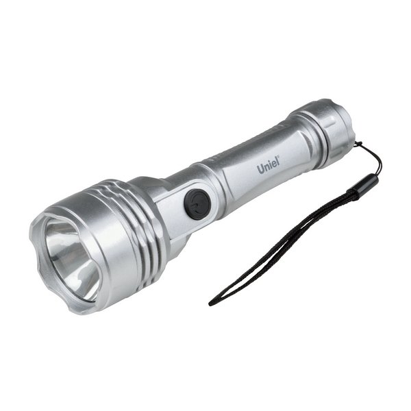Ручной светодиодный фонарь Uniel (UL-00000206) от батареек 148х44 35 лм S-LD044-C Silver. 