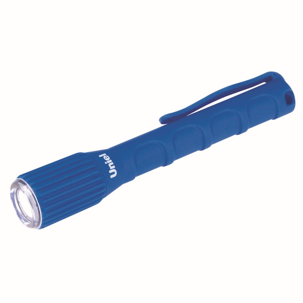 Ручной светодиодный фонарь Uniel (08331) от батареек 125х21 17 лм S-WP010-С Blue. 