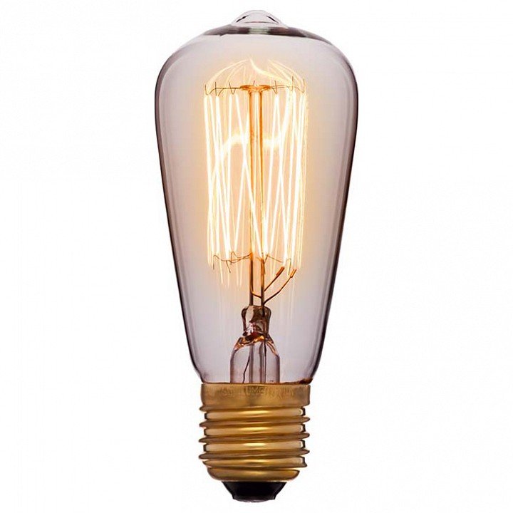 Лампа накаливания E27 40W золотая 051-897. 