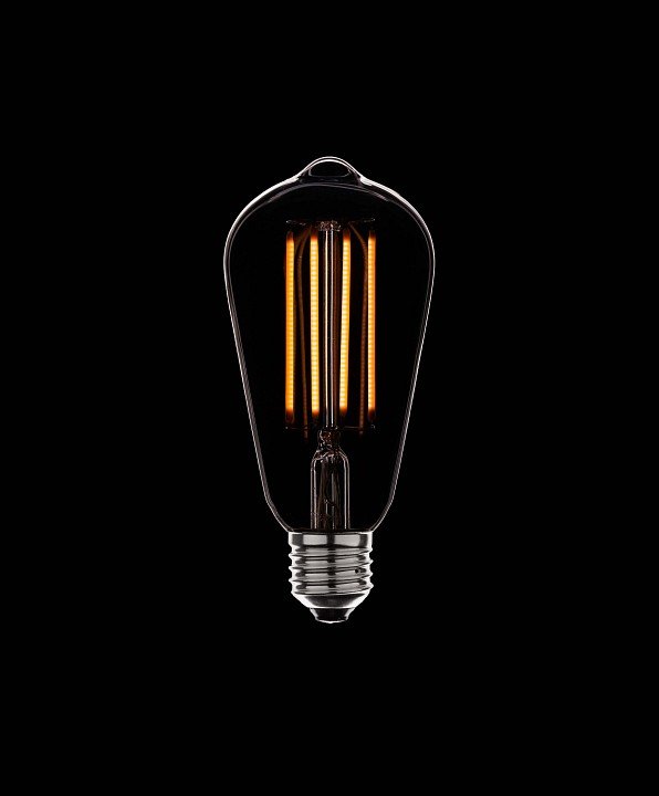 Лампа светодиодная диммируемая E27 4W прозрачная 056-762. 