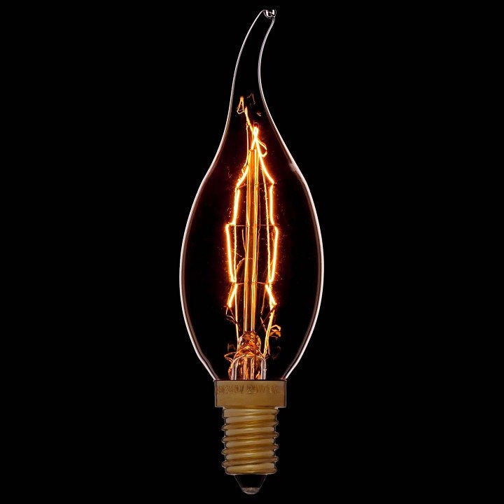 Лампа накаливания E12 40W золотая 053-709. 