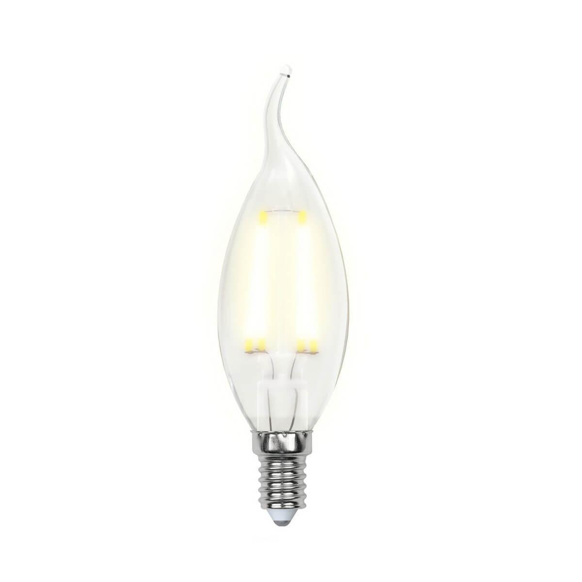 Лампа светодиодная филаментная Uniel (UL-00002863) E14 5W 3000K LED-CW35-5W/WW/E14/CL/DIM GLA01TR. 