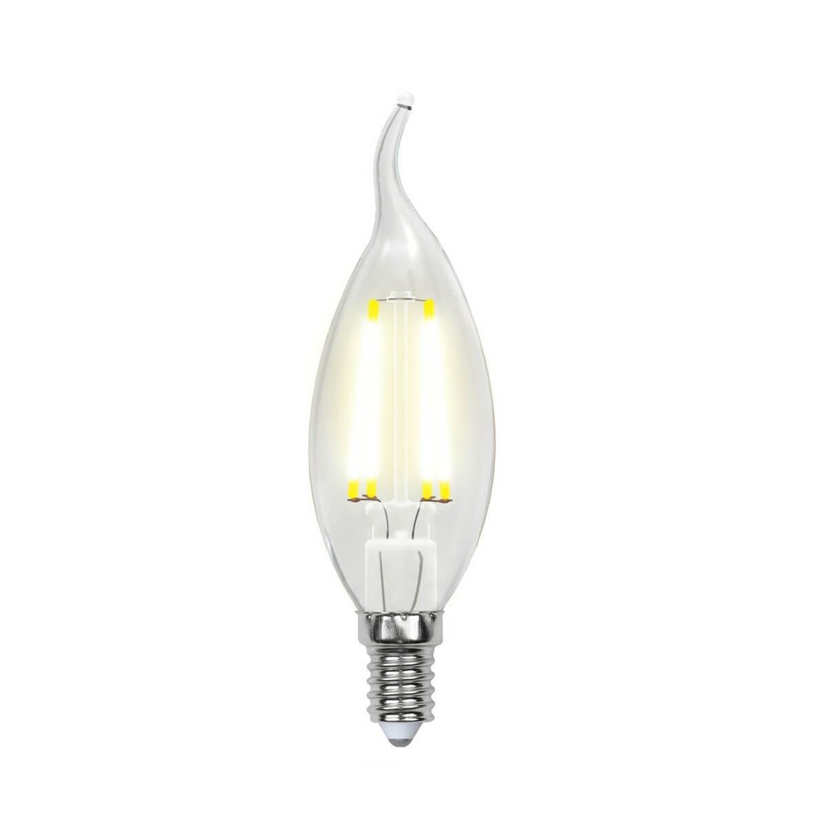 Лампа светодиодная филаментная Uniel (UL-00002865) E14 5W 4000K LED-CW35-5W/NW/E14/CL/DIM GLA01TR. 
