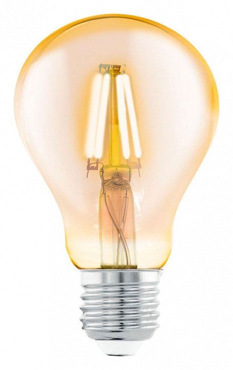 Лампа светодиодная филаментная Eglo E27 4W 2200К янтарь 11555. 