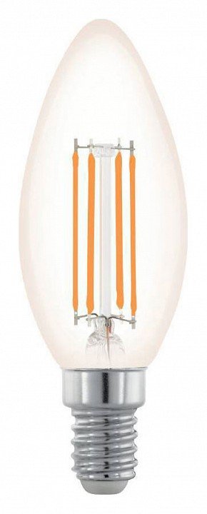 Лампа светодиодная филаментная диммируемая E14 3,5W 2200К прозрачная 11708. 