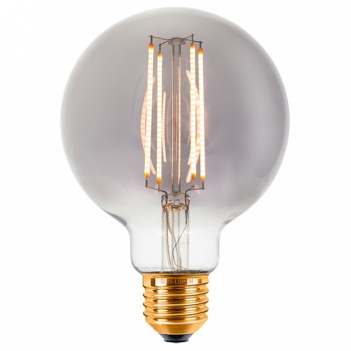 Лампа светодиодная филаментная E27 4W 2200K дымчатая 057-325. 