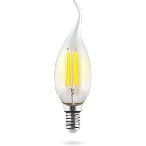 Лампа светодиодная филаментная E14 9W 2800К прозрачная VG10-CW1E14warm9W-F 7094. 