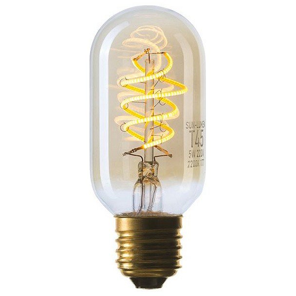 Лампа светодиодная филаментная диммируемая E27 5W 2200К золотая 057-387. 