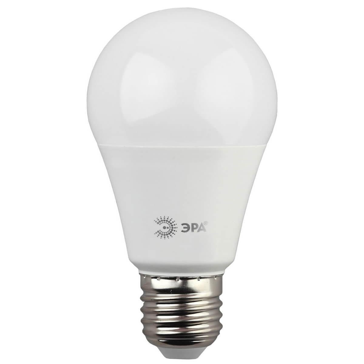 Лампа светодиодная ЭРА E27 15W 2700K груша матовая LED A60-15W-827-E27. 