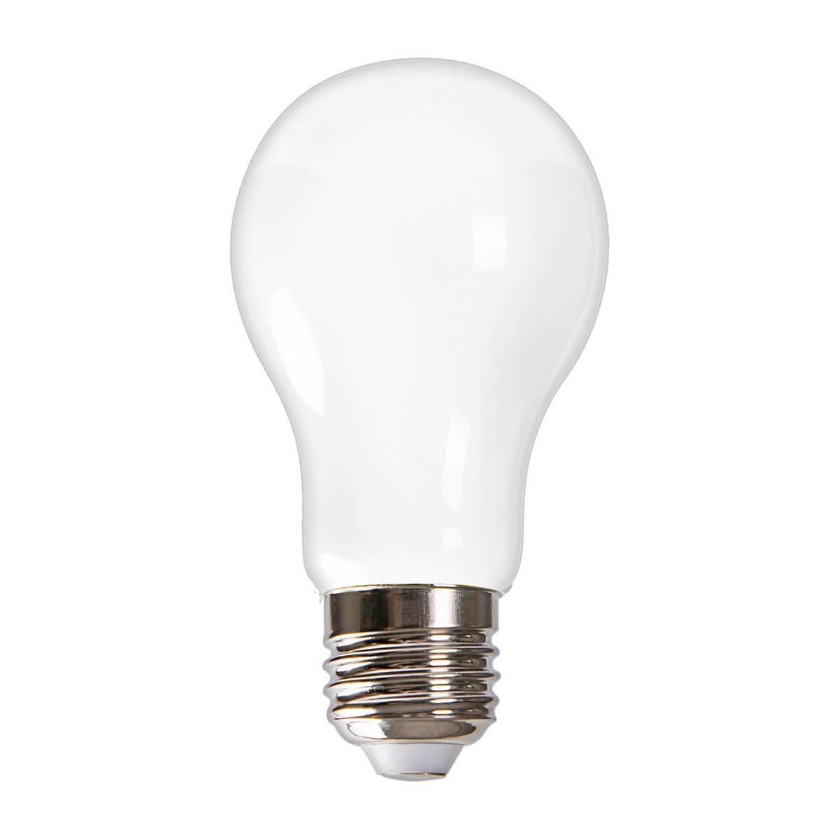 Лампа светодиодная Volpe (UL-00004842) E27 9W 4000K матовая LED-A60-9W/4000K/E27/FR GLH01WH. 
