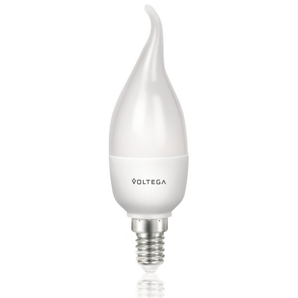 Лампа светодиодная E14 5.5W 2800К свеча на ветру матовая VG3-CW2E14warm6W 4718. 