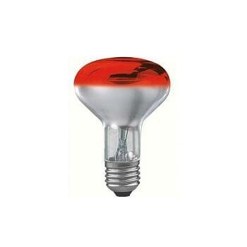 Лампа накаливания рефлекторная R80 Е27 60W красная 25061. 