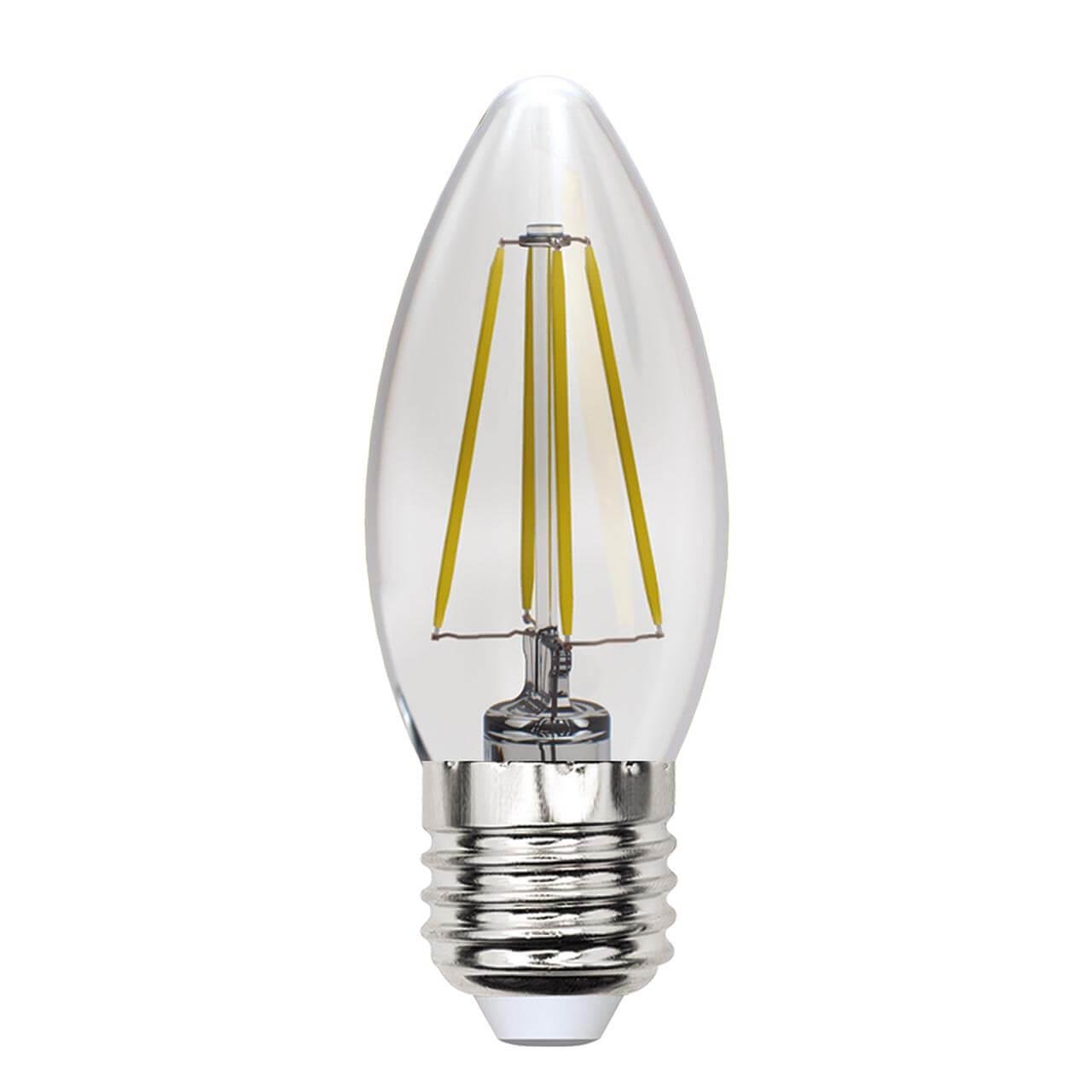 Лампа светодиодная филаментная (UL-00005901) Uniel E27 13W 3000K прозрачная LED-C35-13W/3000K/E27/CL PLS02WH. 
