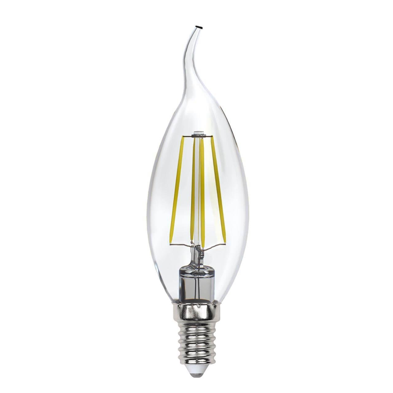 Лампа светодиодная филаментная (UL-00005903) Uniel E14 13W 3000K прозрачная LED-CW35-13W/3000K/E14/CL PLS02WH. 