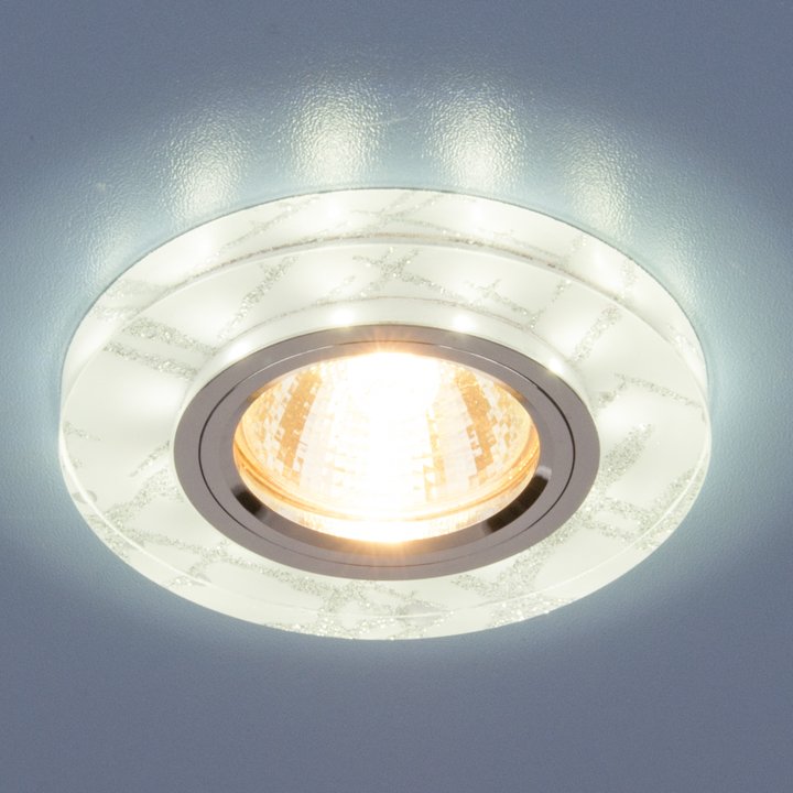 Точечный светильник Elektrostandard 8371 MR16 WH/SL белый/серебро. 