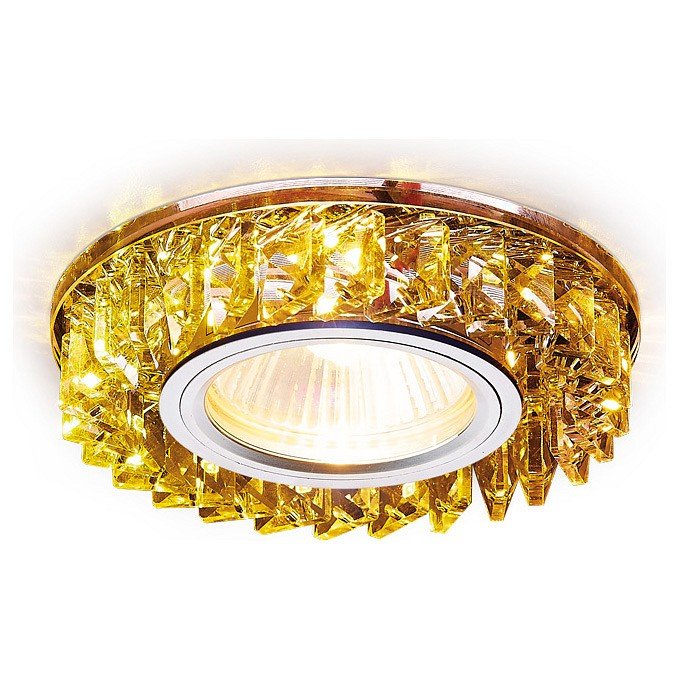 Точечный светильник Ambrella light Декоративные Кристалл Led+mr16 S255 CH/YL. 