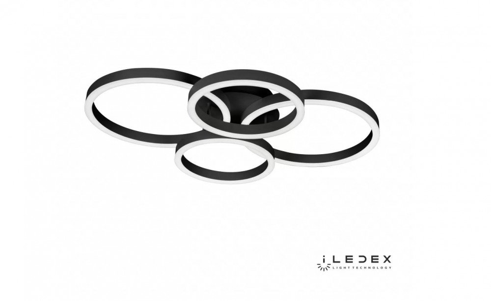Потолочная люстра iLedex Ring-New 6815-300/400-X-T BK. 