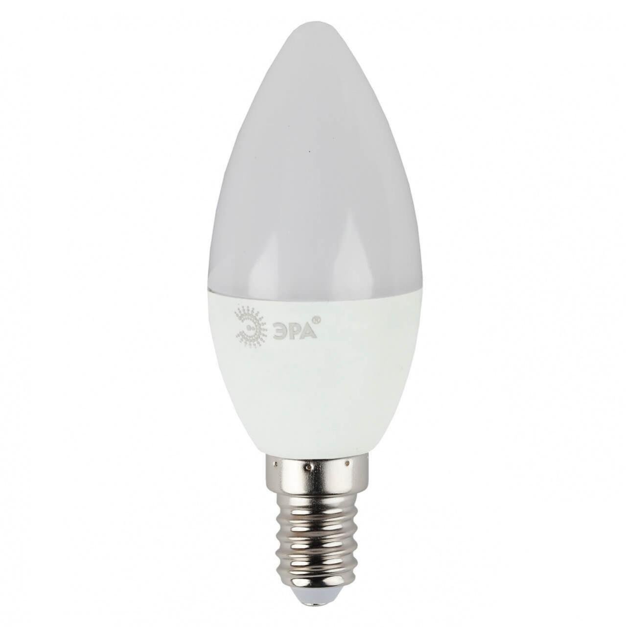 Лампа светодиодная ЭРА E14 9W 2700K матовая B35-9W-827-E14. 