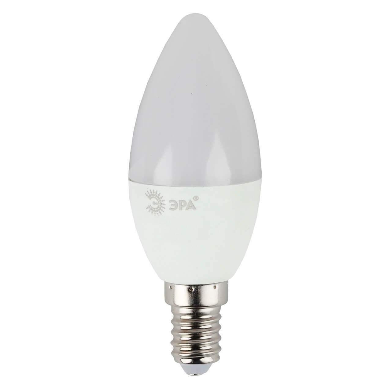Лампа светодиодная ЭРА E14 9W 4000K матовая B35-9W-840-E14. 