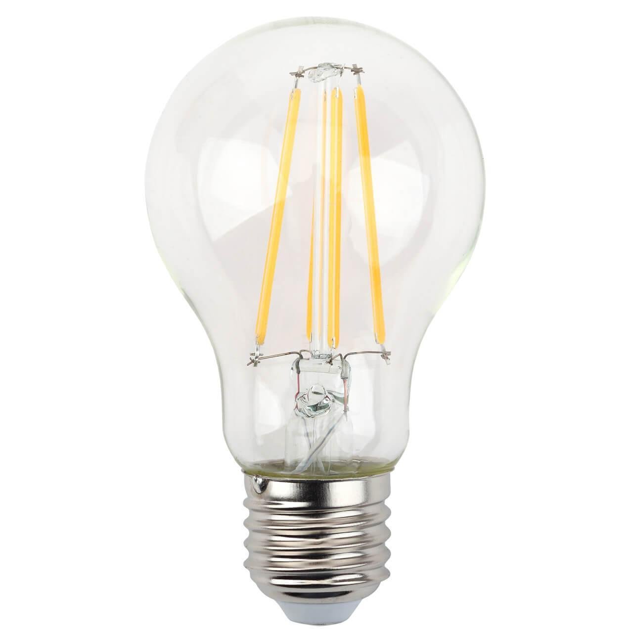 Лампа светодиодная филаментная ЭРА E27 13W 4000K прозрачная A60-13W-840-E27. 
