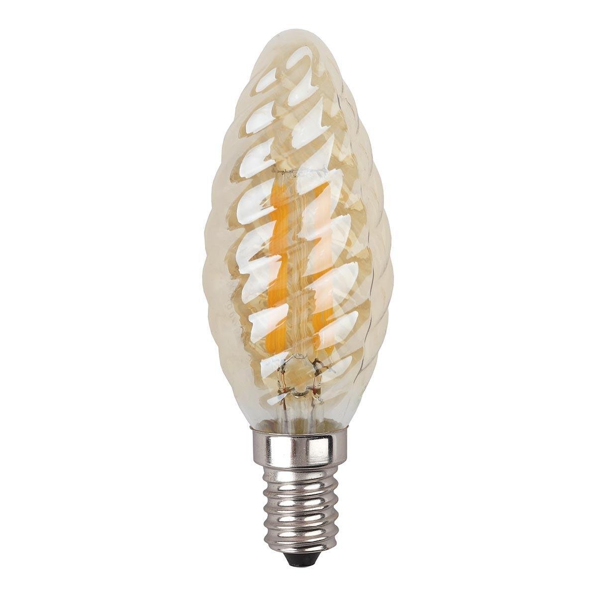 Лампа светодиодная ЭРА E14 9W 2700K золотая F-LED BTW-9W-827-E14 gold Б0047011. 